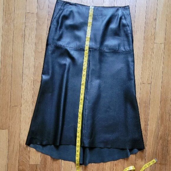 DKNY WOMENS LEATHER SKIRT HI LOW HEM SIZE 6 - Picture 13 of 13